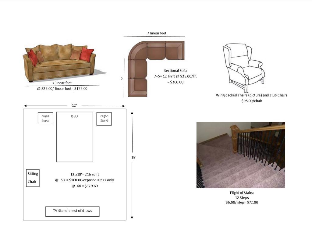 Carpet cleaning Price List