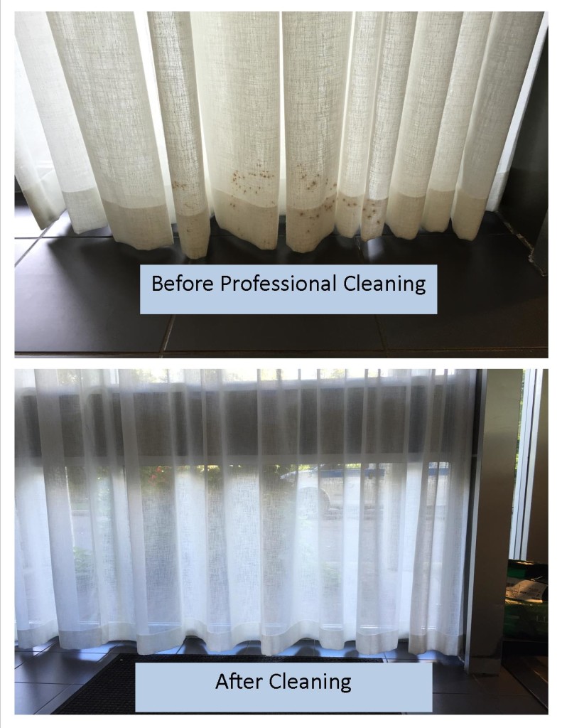 stain removal on drapery